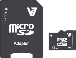 V7 4GB Micro SDHC Card Class 4 + Adapter