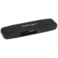 SDMSDRWU3AC StarTech.com USB 3.0 Memory Card Reader/Writer for SD and microSD Cards - USB-C and USB-A