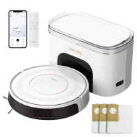 Verefa V60 Pro Robot Vacuum Cleaner, Self Emptying, 3200Pa Suction, 2L Dust Bag, Quiet Cleaning, Smart Navigation 2.0, 150Mins Max Runtime, APP/Remote Control - White