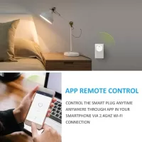 Smart Wi-Fi Plug Wireless Wifi Socket APP Remote Control Schedule Function Smart In-wall Socket Outlet 10A White (UK Plug, AC230V)