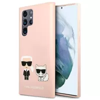 Karl Lagerfeld Karl & Choupette Samsung Galaxy S22 Ultra 5G Silicone Case - Pink