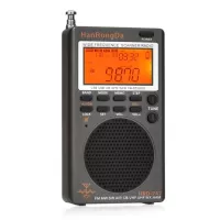 FM Radio Digital Portable Stereo Speaker MP3 Audio Player High Fidelity Sound Quality VHF/UHF Channel Reception