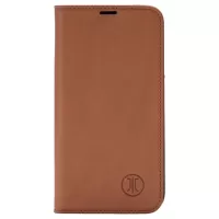 iPhone 15 Plus JT Berlin BookCase Tegel Flip Leather Case - Cognac