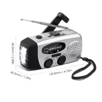 Emergency Radio Hand Crank Solar Weather Radio 1200mAh AM / FM / NOAA Emergency Weather Radio Portable Power Bank with Solar Charging & Hand Crank & Battery Operated LED Flashlight Cell Charger Reading Lamp for Camping Hiking Outdoor Activity