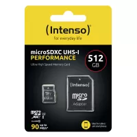 Intenso microSD 512GB UHS-I Perf CL10| Performance Class 10