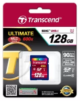 Transcend SD Card SDXC/SDHC Class 10 UHS-I 600x 128GB