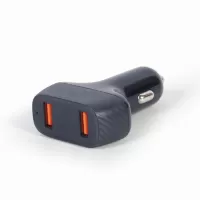 Gembird TA-U2QC3-CAR-01 mobile device charger Black Auto