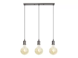 4lite WiZ Connected Smart LED 3-Way Bar Pendant with G125 Amber Vintage Bulbs
