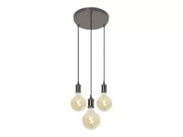 4lite WiZ Connected Smart LED 3-Way Plate Pendant with G125 Amber Vintage Bulbs