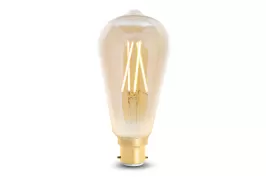 4lite WiZ Connected ST64 Amber WiFi LED Smart Bulb - B22 Bayonet (Single)