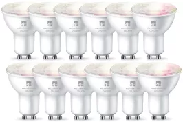 4lite Wiz Connected Dimmable Multicolour WiFi LED Smart Bulb - GU10 (Pack of 12)