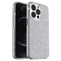 iPhone 15 Pro Max Stylish Glitter Series Hybrid Case - Grey