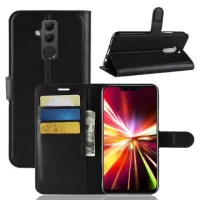 Huawei Mate 20 Lite Wallet Case with Magnetic Closure - Black