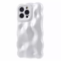 iPhone 15 Pro Wavy Edge Candy Bubbles TPU Case - White