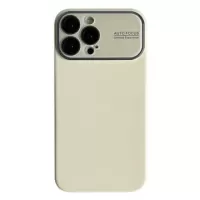 iPhone 15 Pro Liquid Silicone Case with Lens Glass Protection - Creamy Yellow