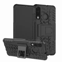 Huawei P30 Lite Anti-Slip Hybrid Case with Kickstand - Black