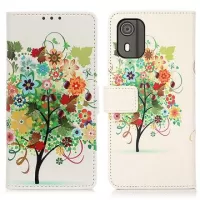 Nokia C02 Glam Series Wallet Case - Flowering Tree / Colorful