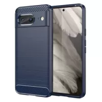 Google Pixel 8 Brushed TPU Case - Carbon Fiber - Blue