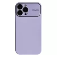 iPhone 15 Pro Liquid Silicone Case with Lens Glass Protection - Purple