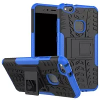 Huawei P10 Lite Anti-Slip Hybrid Case with Kickstand - Blue / Black