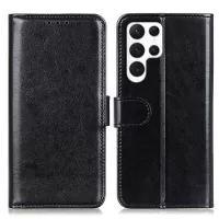 Samsung Galaxy S24 Ultra Wallet Case with Magnetic Closure - Black