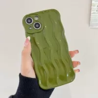 iPhone 14 3D Linear Wavy Case - Green