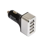 RealPower 176636 mobile device charger Black, Silver Auto