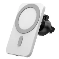 iPhone 12/13/14/15 Magnetic Wireless Charger / Air Vent Car Holder SZDJ N16 - 15W - White