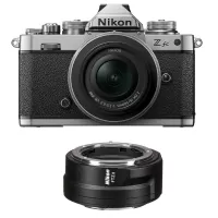 Nikon Z fc Mirrorless Digital Camera with Z DX 16-50mm f/3.5-6.3 VR (Silver) + FTZ II Mount Adapter Kit - 2 Year Warranty - Next Day Delivery