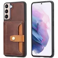 Samsung Galaxy S24 Retro Style Case with Wallet - Brown