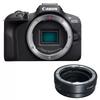 Canon EOS R100 Mirrorless Digital Camera Black (Body Only) + EF-EOS R mount adapter - 2 Year Warranty - Next Day Delivery