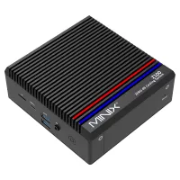 MINIX Z100-0dB Mini PC, Intel N100 Quad-Core 3.4GHz, 8GB DDR4 RAM 256GB SSD, Dual Band WiFi 6 Bluetooth 5.2, 2*HDMI 4K@60Hz Dual Display, 1*RJ45 1*USB3.2 Type-C, 2*USB3.2 Type-A, 2*USB2.0, 1*TF Card Slot, 2*External WiFi Antennas, Fanless Design