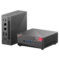 T-bao MN57 Mini PC, AMD R7 5700U 8 Cores up to 4.3GHz, 16GB DDR4 RAM 512GB SSD, WiFi 6 Bluetooth 5.2, 2.5Gbps+1Gbps Dual LAN, 2*USB2.0 2*USB3.0 1*Headphone Jack, HDMI Type-C DP 4K Triple Display - EU