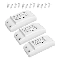 3Pcs WiFi and BT Smart Switch 10A 2200W Dual Mode On/Off Device Universal Smart Home Automation Module