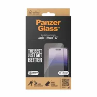 iPhone 15 Plus PanzerGlass Ultra-Wide Fit EasyAligner Screen Protector (Open-Box Satisfactory) - Black Edge