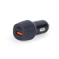 Gembird TA-U2QC3-CAR-02 mobile device charger Black Auto