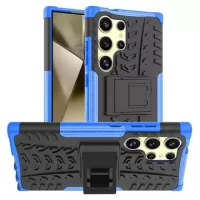 Samsung Galaxy S24 Ultra Anti-Slip Hybrid Case with Kickstand - Blue / Black