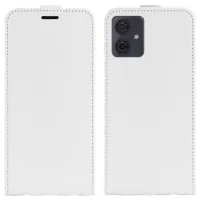 Motorola Moto G54 Vertical Flip Case with Card Slot - White