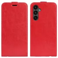 Samsung Galaxy A15 Vertical Flip Case with Card Slot - Red