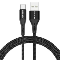 USLION 3A Type C High Density Weaving Fast Charging Data Cable For Samsung Galaxy S22 S22 Ultra Galaxy Z Flip 4 For Xiao