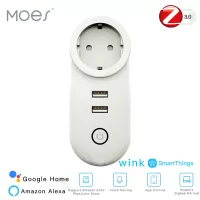 EU Smart Wifi Socket Zigbe 3.0 2 USB Port 100-240V Voice Control Work With SmartThings Wink Alexa Google Home