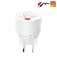 Tuya Zigbe Natural Gas Sensor EU Combustible Household Smart LPG Gas Alarm Detector Leakage Sensor fire Safety Smart Hom