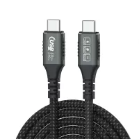 Pobod PD240W Type-C to Type-C Cable 8K UHD Fast Data Transmission 0.5M/1M/2M Long for Phone Laptop Tablets