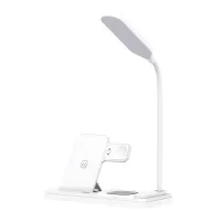 USAMS US-CD195 15W 10W 7.5W 5W Wireless Charger Fast Wireless Charging Holder with Table Lamp for Qi-enabled Smart Phone