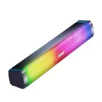 bluetooth Speaker Desktop Soundbar RGB Colorful Light Double Drivers 1200mAh Battery Support TF Card 3.5mm Aux Wireless