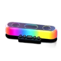 bluetooth Soundbar Wireless Speaker RBG Colorful Light 52mm Full Frequency Unit 360° Stereo Deep Bass 3000mAh Battery De