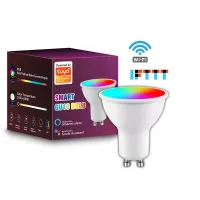 CROSIKO 5W GU10 RGB LED Light Bulb Works With Tuya WIFI Smart Alexa Google Voice Control Bluetooth Bedroom Lamp Bulbs Ad