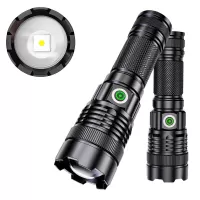 30W LED Bulb 1200 Lumens Rechargeable Flashlight Super Bright Powerful Flashlight 4 Modes Zoomable Tactical Flashlight F