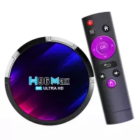 H96 Max TV Box Media Player Speaker, RK3528 Quad-core, 4GB+64GB, Android 13, WiFi 6 Bluetooth 5.0, 1*HDMI 2*USB 1*RJ45 1*TF Card Slot 1*DC - EU Plug
